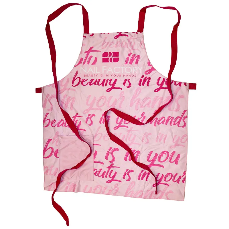 Mandil Profesional Nail Factory Rosa | Uniforme para Manicurista y Spa