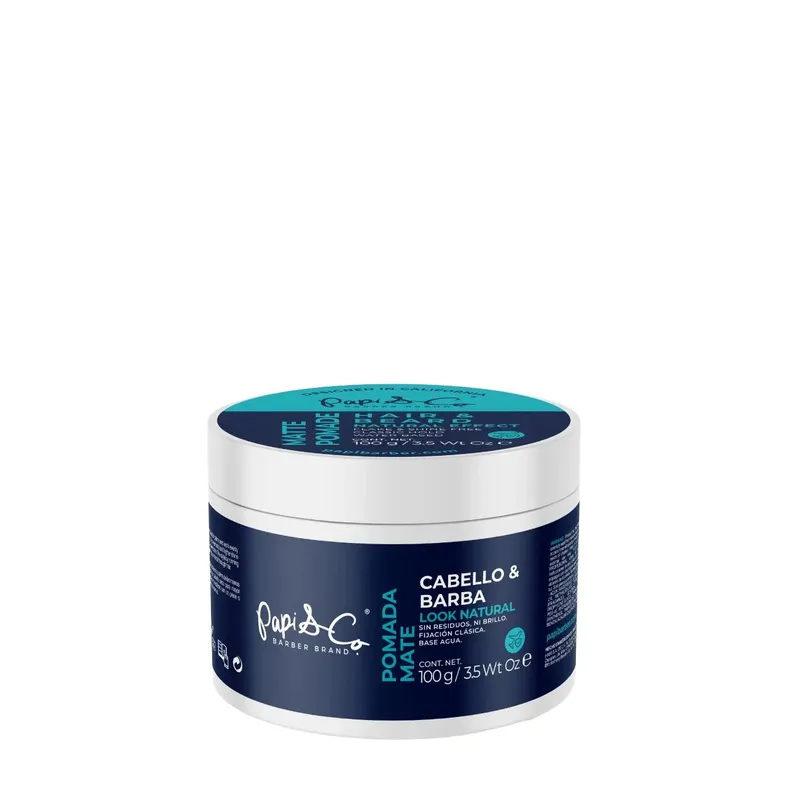 [PAPI024] Pomade Hair & Beard Matte  | Look Natural | 3.5 Oz