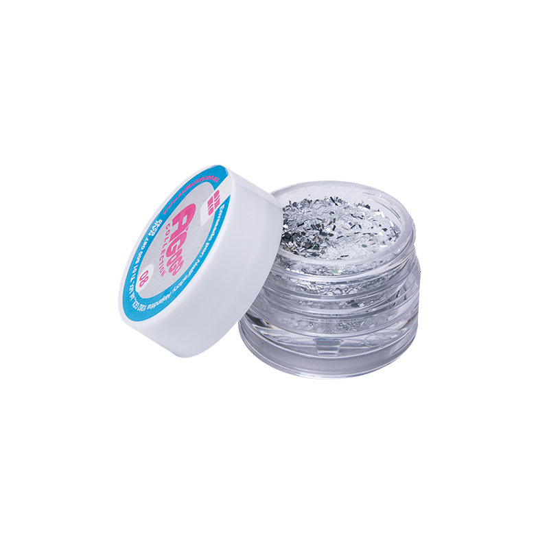 [NFCOL05Z0178] Acrílico A Gogo Nail Factory | Polvo Acrílico para Uñas Plata | 0.5 Oz
