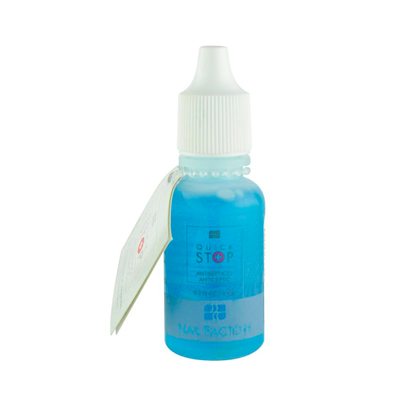 Quick Stop Nail Factory | Antiséptico para cortaduras de manicura | 0.5 Oz