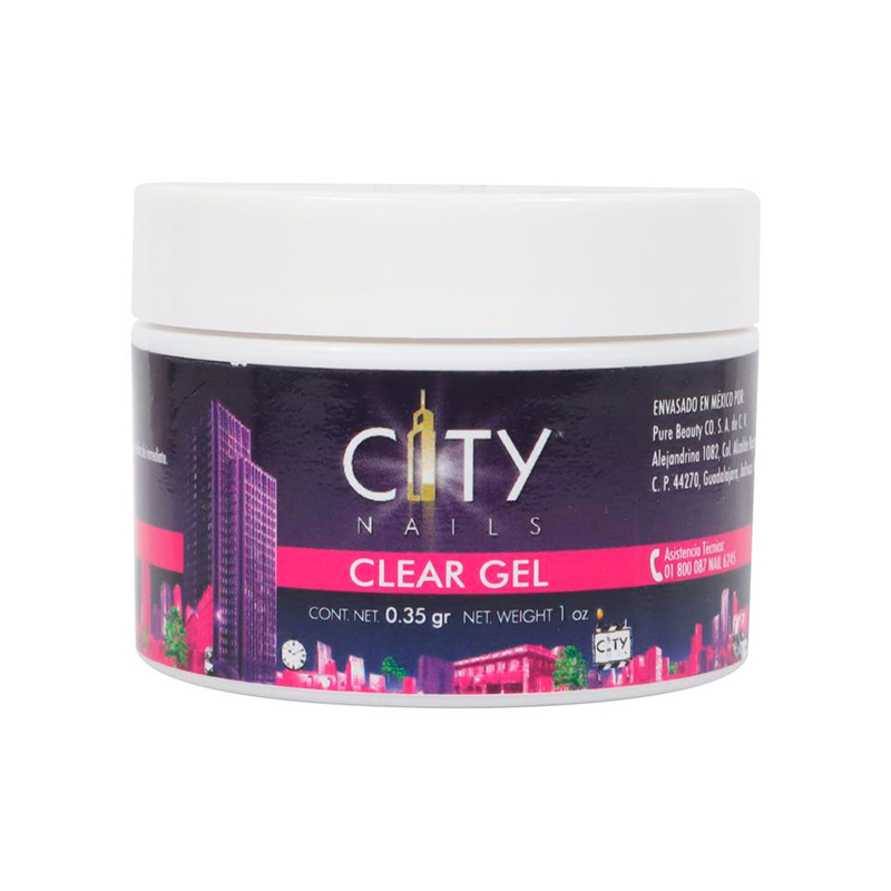 Clear Gel De Construcción De Uñas City Nails 1 Oz