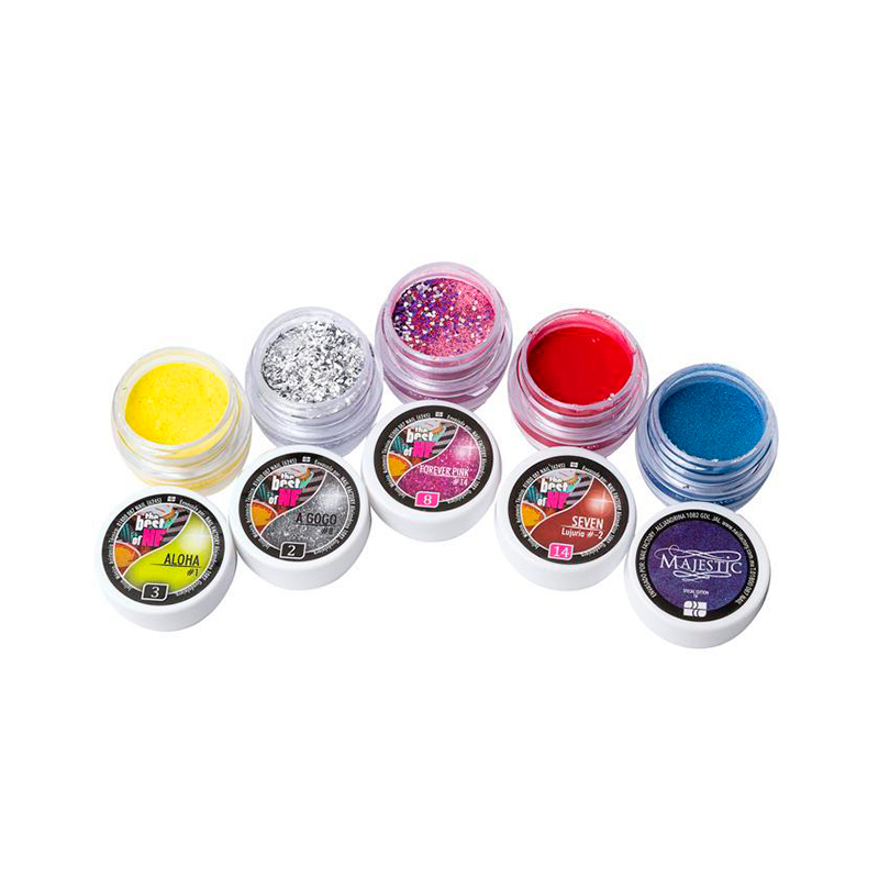 [NFCOL05Z0434] Colección Best of NF Vol 2 Nail Factory | Polvo Acrílico con Variedad en Tonos para Construcción de Uñas Acrílicas | 0.5 Oz c/u.