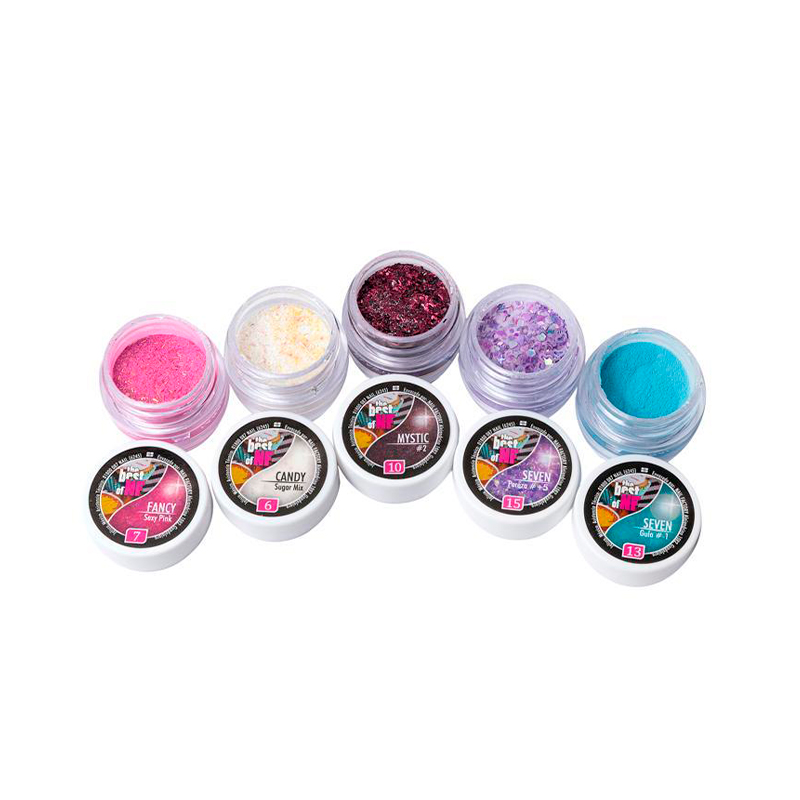 [NFCOL05Z0435] Colección Best of NF Vol 3 Nail Factory | Polvo Acrílico con Variedad en Tonos para Construcción de Uñas Acrílicas | 0.5 Oz c/u.