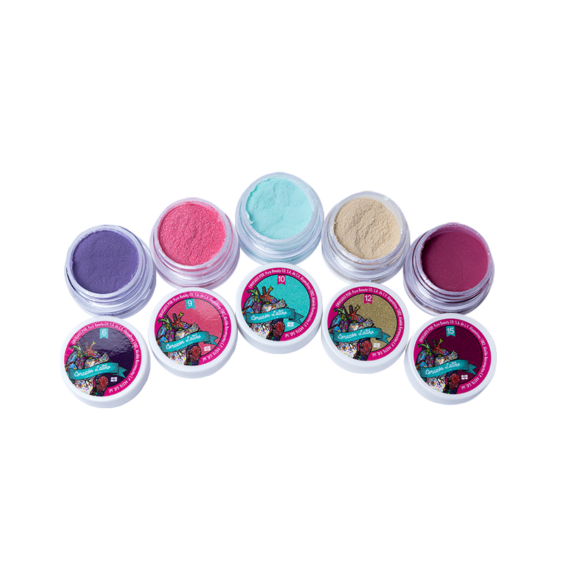 Colección Corazón Latino Vol 1 Nail Factory | Polvo Acrílico con Variedad en Tonos para Construcción de Uñas Acrílicas | 0.5 Oz c/u.