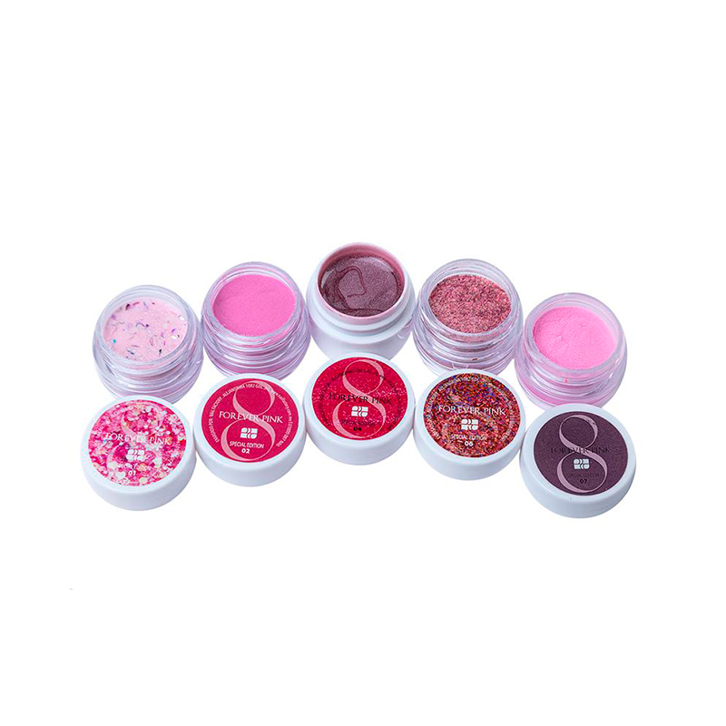 [NFCOL05Z0425] Colección Forever Pink Vol 2 Nail Factory | Polvo Acrílico con Variedad en Tonos para Construcción de Uñas Acrílicas | 0.5 Oz c/u.