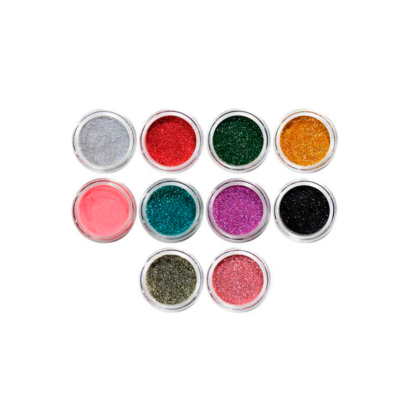 Colección Acrílico Glitter Vol 2 Nail Factory | Polvo Acrílico para Construcción de Uñas Acrílicas Glitter | 0.5 Oz c/u.