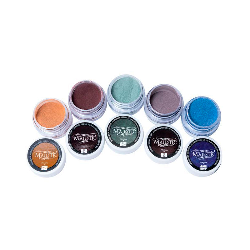 [NFCOL05Z0427] Colección Majestic Vol 1 Nail Factory | Polvo Acrílico con Variedad en Tonos para Construcción de Uñas Acrílicas | 0.5 Oz c/u.