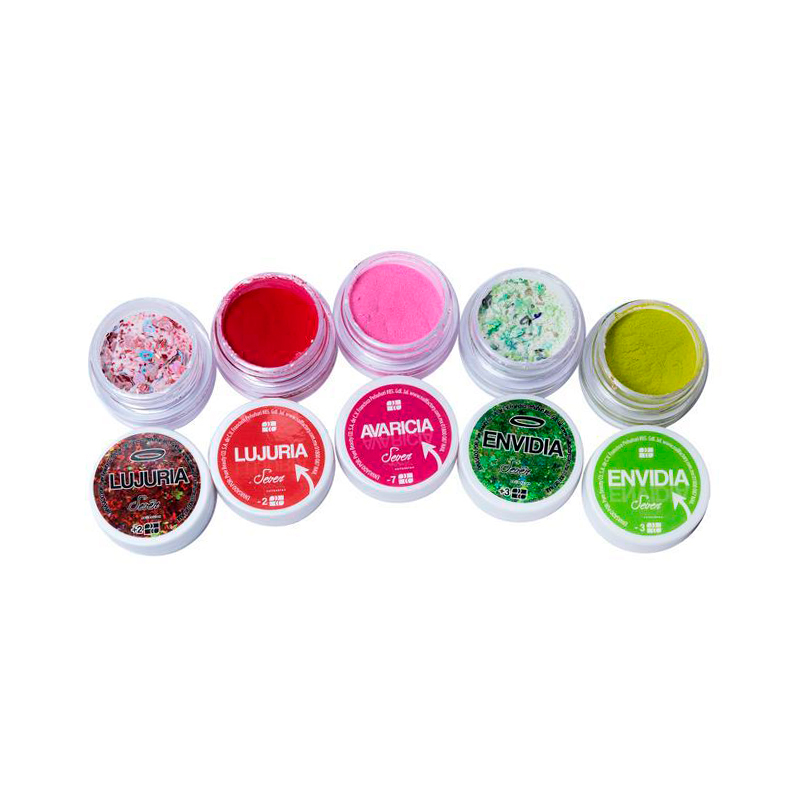 [NFCOL05Z0431] Colección Seven Vol 2 Nail Factory | Polvo Acrílico con Variedad en Tonos para Construcción de Uñas Acrílicas | 0.5 Oz c/u.