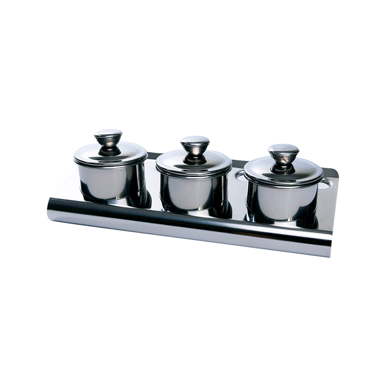 [NFACC1PZ0027] Contenedor Nail Factory | Pack de Contenedores de Acero Inoxidable | 3 pz