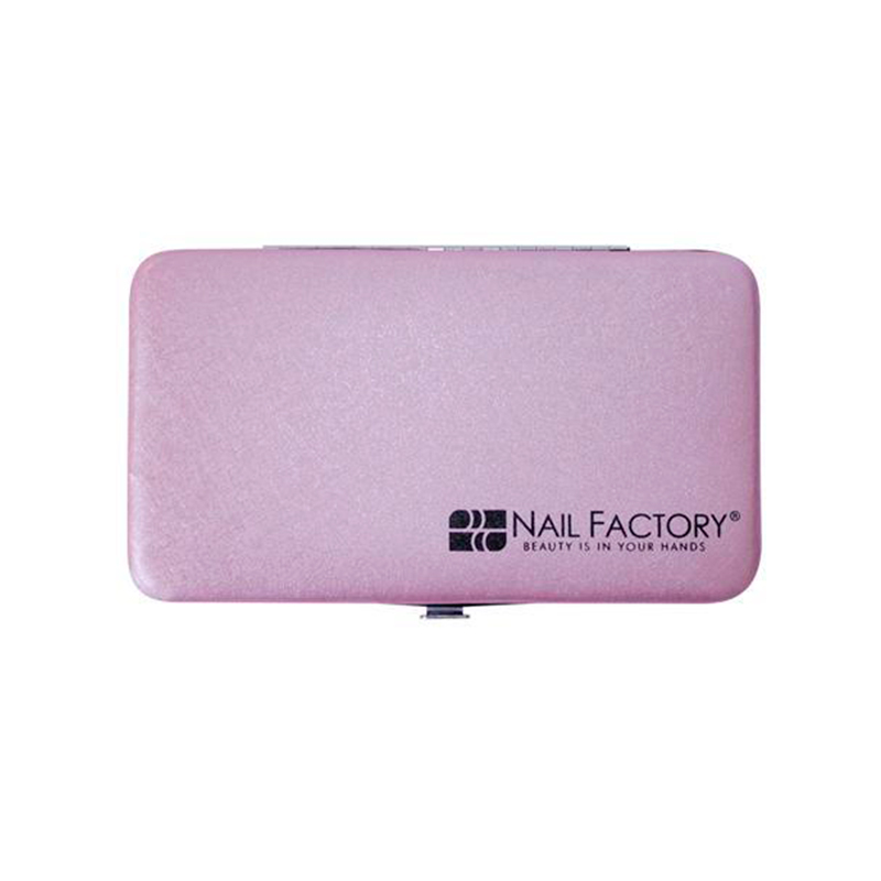 Estuche para Herramientas de Manicura Metálico con Imán (Rosado)