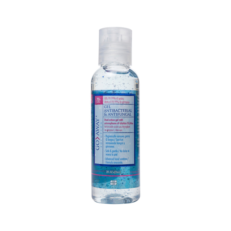 Gel Anti Bacterial Go Away | Con 75% de Alcohol y Aloe Vera | 2 Oz