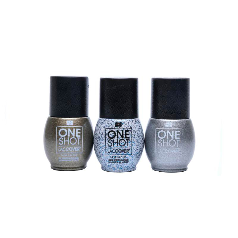 Colección Shiny Lover One Shot | Gel Semipermanente de 3 Pasos con Efecto Reflectivo | 3 Tonos Distintos| 14 ml c/u.