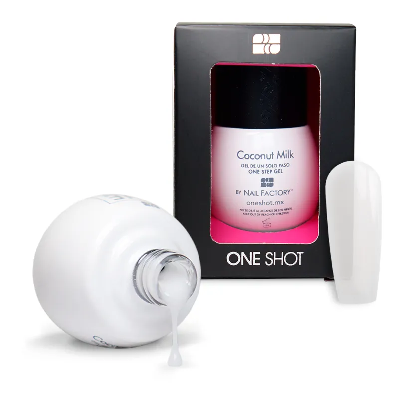 [LCGES05Z0326] One Shot Sheer Coconut Milk | Gel Semipermanente de Uso Híbrido en 1, 2 o 3 pasos | Efecto Traslúcido | 10 ml