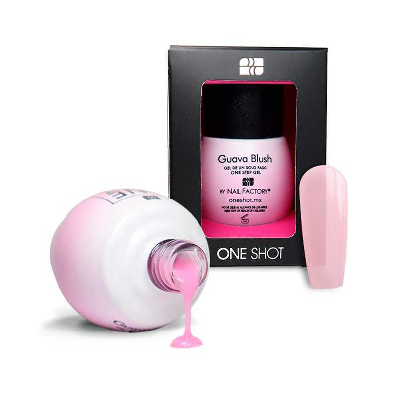 [LCGES05Z0324] One Shot Sheer Guava Blush | Gel Semipermanente de Uso Híbrido en 1, 2 o 3 pasos | Efecto Traslúcido | 10 ml