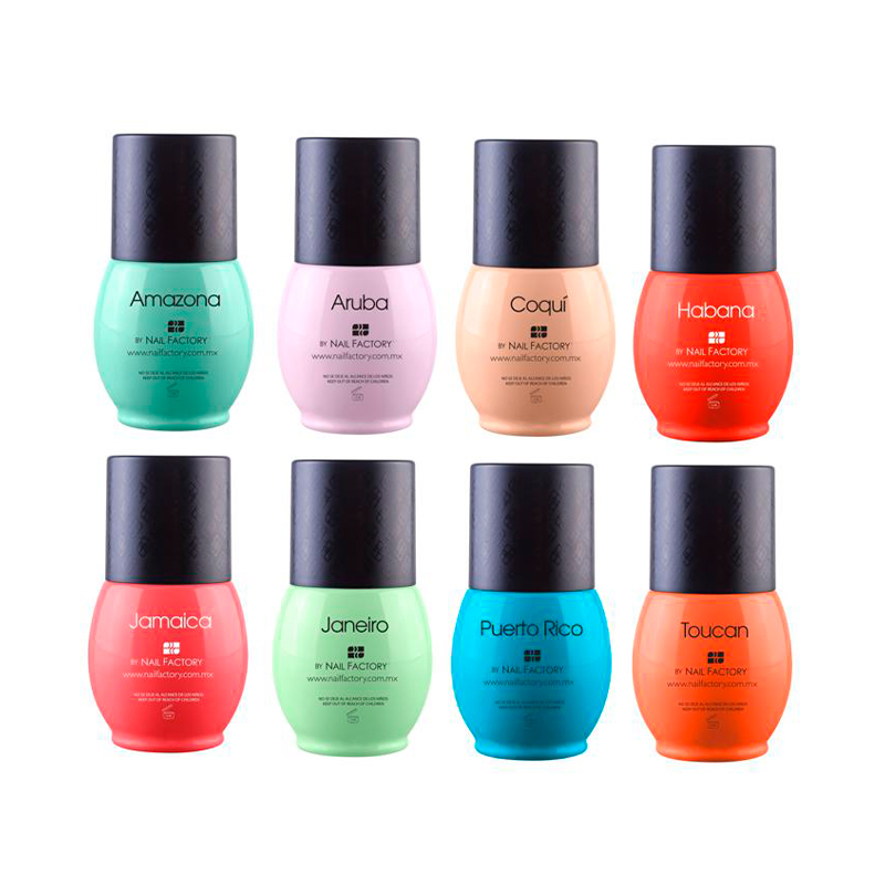 Colección Tropicalia One Shot | Gel Semipermanente 8 Tonos Distintos| 14 ml c/u.