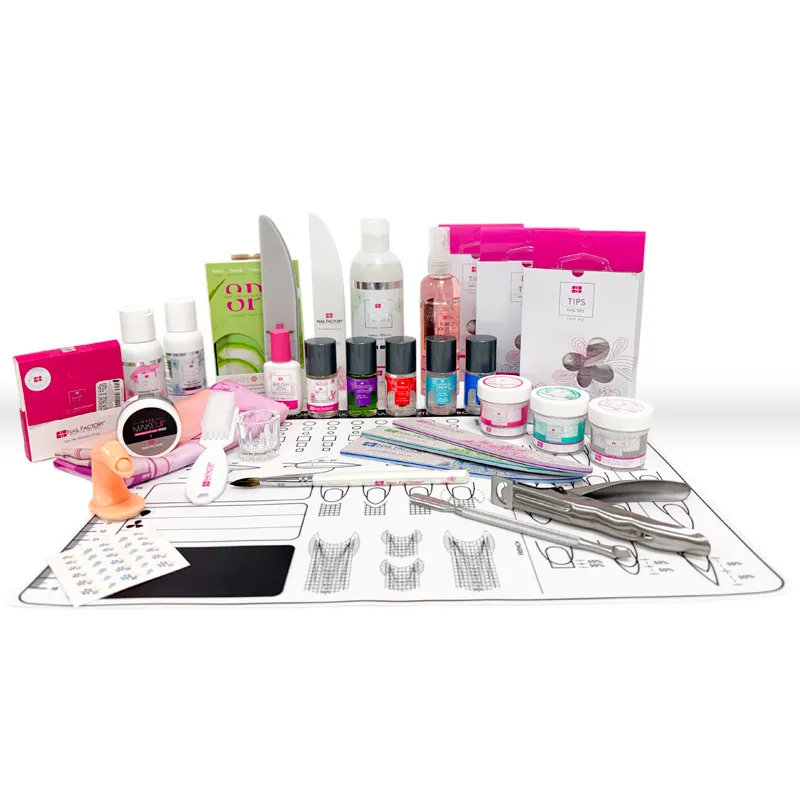 [NFKIT1PZ0003] Kit Acrílico Profesional Nail Factory | Kit Básico para Aplicación Acrílica | 30 pz