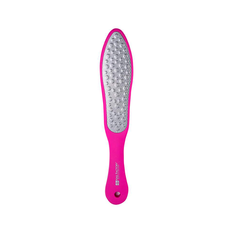 [NFLIM1PZ0052] Lima Pedicura Nail Factory | Extragrande para Pies Metálica con Doble Cara Agresiva y Media | Rosa