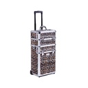 Maleta Cosmetiquera Con Ruedas Profesional 3 Niveles Only Cases Leopard