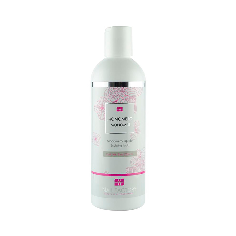 [NFMON8OZ0002] Monómero Nail Factory | Monómero Líquido para Construcción de Uñas Acrílicas | 8 Oz