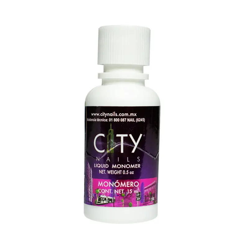 Monómero City Nails | Monómero Líquido para Construcción de Uñas Acrílicas | 0.5 Oz