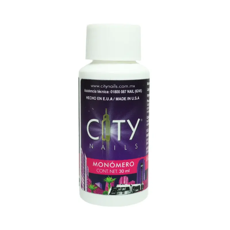 Monómero City Nails | Monómero Líquido para Construcción de Uñas Acrílicas | 1 Oz