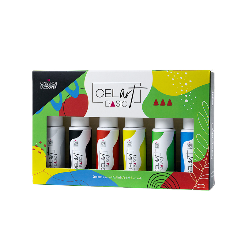 [LCCOL1PZ0021] Colección Basic Gel Art One Shot | Gel Semipermanente para Nail Art | 6 Tonos Distintos | 0.27 Oz c/u