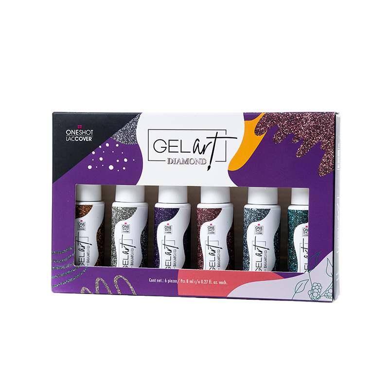 [LCCOL1PZ0022] Colección Diamond Gel Art One Shot | Gel Semipermanente para Nail Art | 6 Tonos Distintos | 0.27 Oz c/u