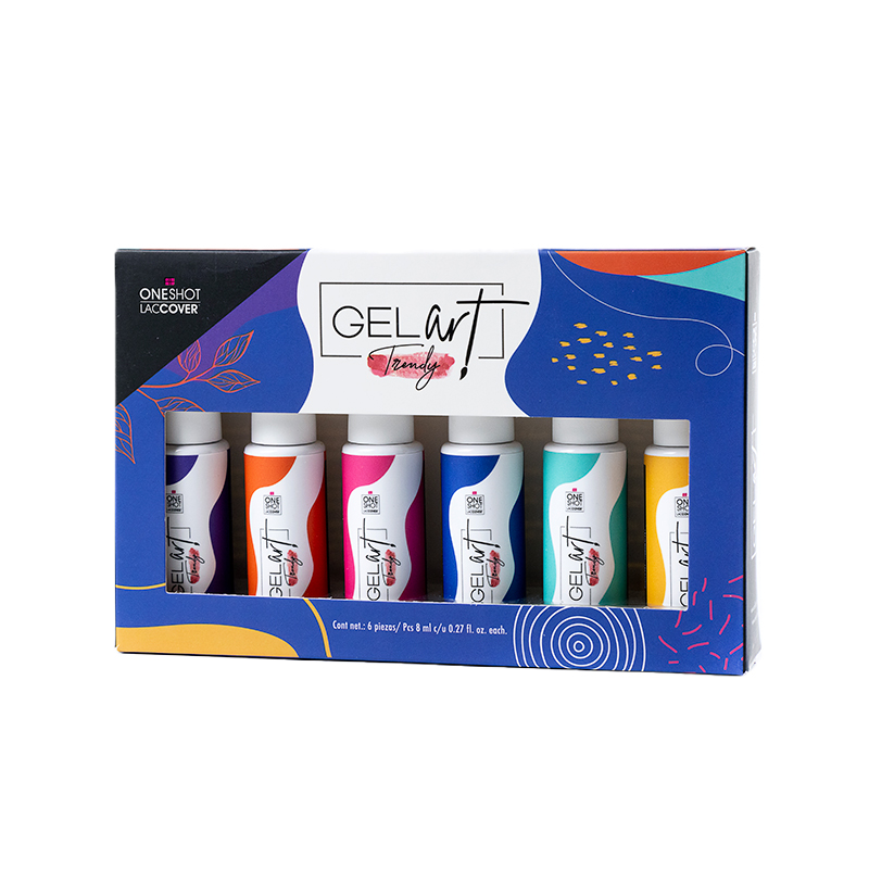 [LCCOL1PZ0020] Colección Trendy Gel Art One Shot | Gel Semipermanente para Nail Art | 6 Tonos Distintos | 0.27 Oz c/u