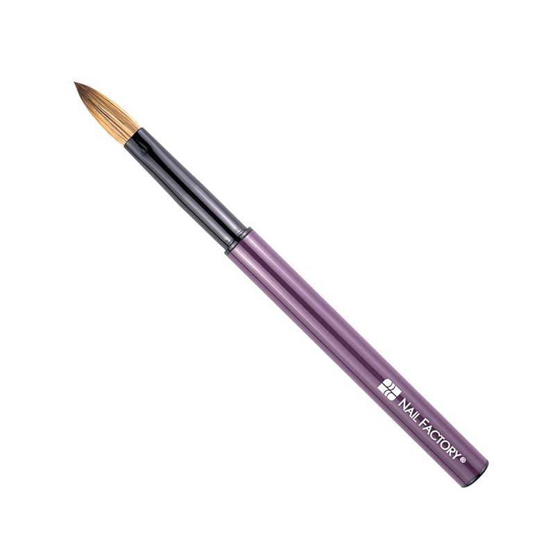 [NFPIN1PZ0017] Pincel Pro Series Nail Factory | Con Cerdas 100% Naturales  tamaño intermedio entre No. 8 y No. 10 | Morado