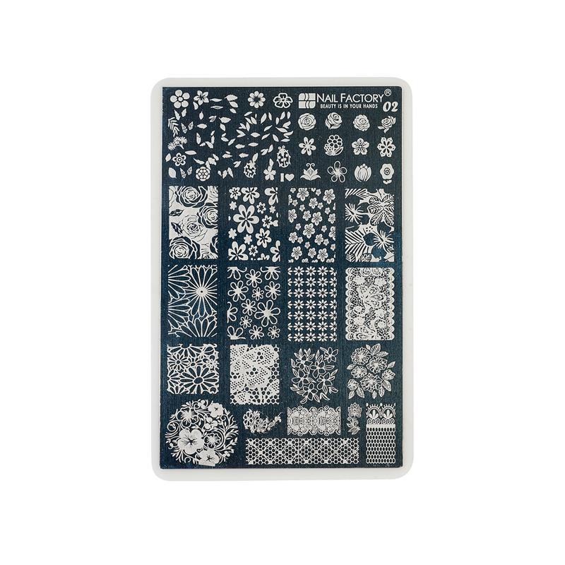 [NFACC1PZ0058] Placa Stamping Nail Factory | Fabricada en Acero Inoxidable con Diseños Varios | #2 |