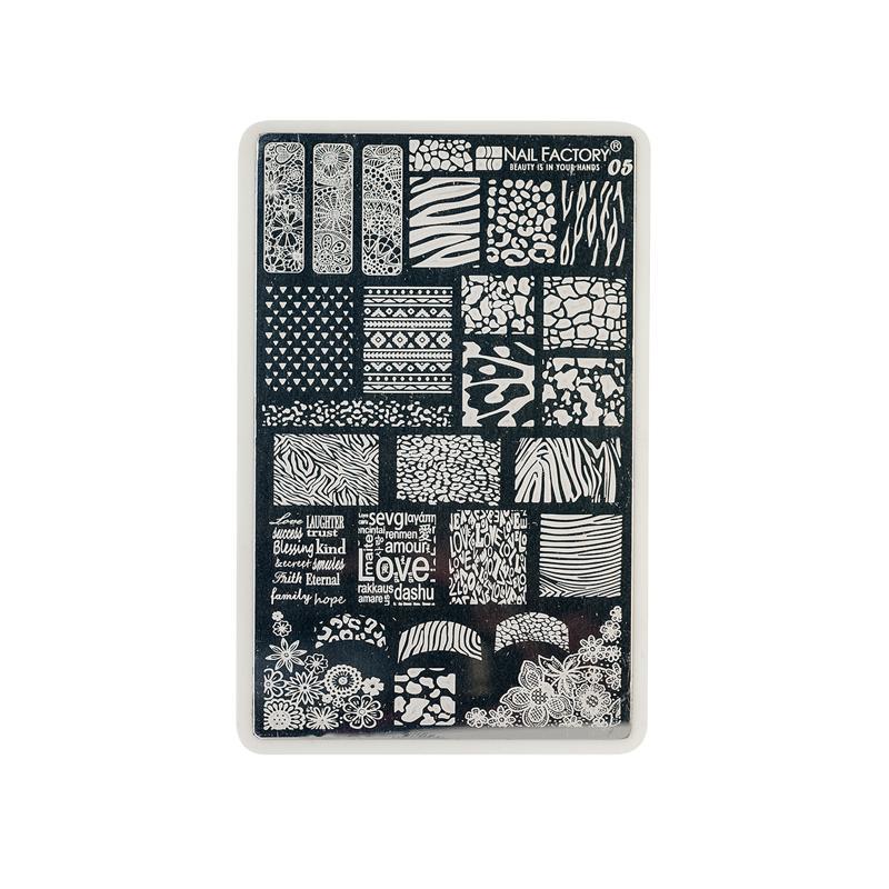 Placa Stamping Nail Factory | Fabricada en Acero Inoxidable con Diseños Varios | #5 |