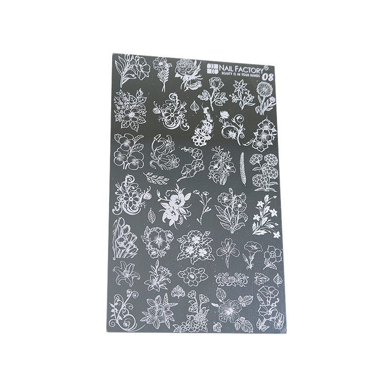 Placa Stamping Nail Factory | Fabricada en Acero Inoxidable con Diseños Varios | #8 |
