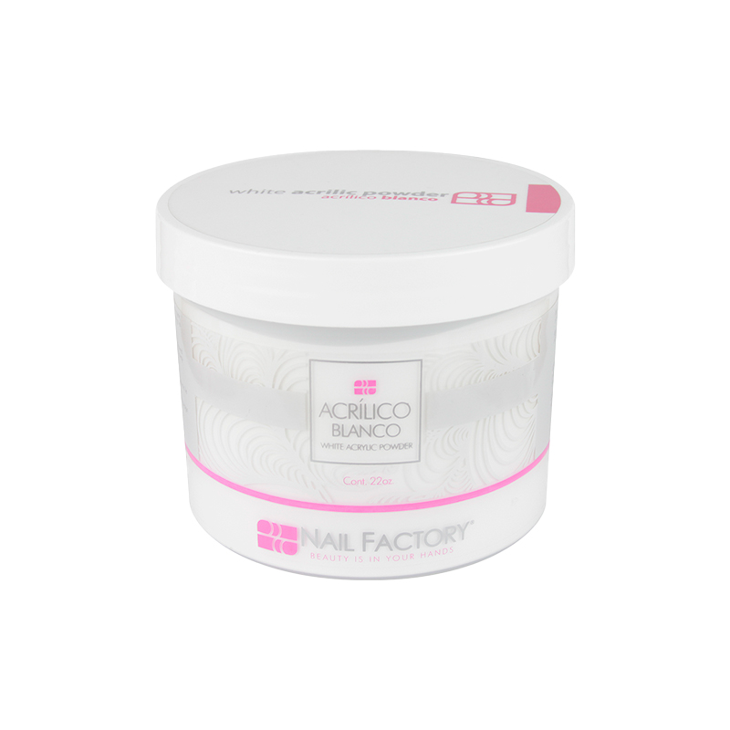[NFACR22Z0012] Acrílico White Nail Factory | Polvo Acrílico para Construcción de Uñas| Blanco | 22 Oz