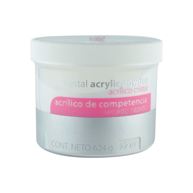 [NFACR22Z0016] Acrílico Competencia Cristal Nail Factory | Polvo Acrílico de Secado Rápido para Construcción de Uñas | Cristal | 22 Oz
