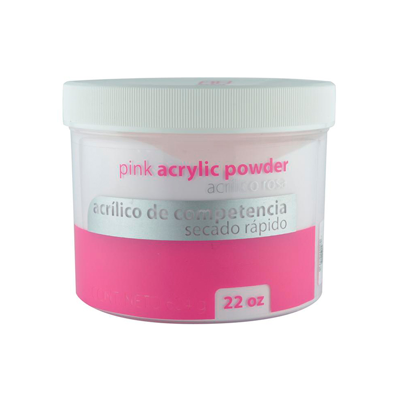 [NFACR22Z0020] Acrílico Competencia Rosa Nail Factory | Polvo Acrílico de Secado Rápido para Construcción de Uñas | Rosa | 22 Oz