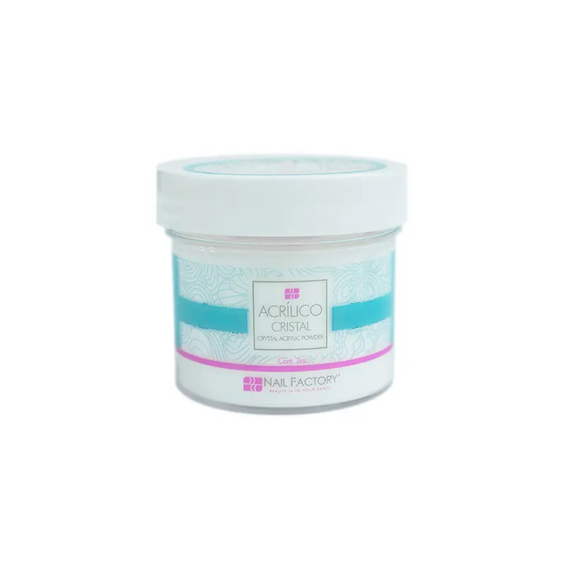 [NFACR2OZ0002] Acrílico Cristal Nail Factory | Polvo Acrílico para Construcción de Uñas| Cristal | 2 Oz