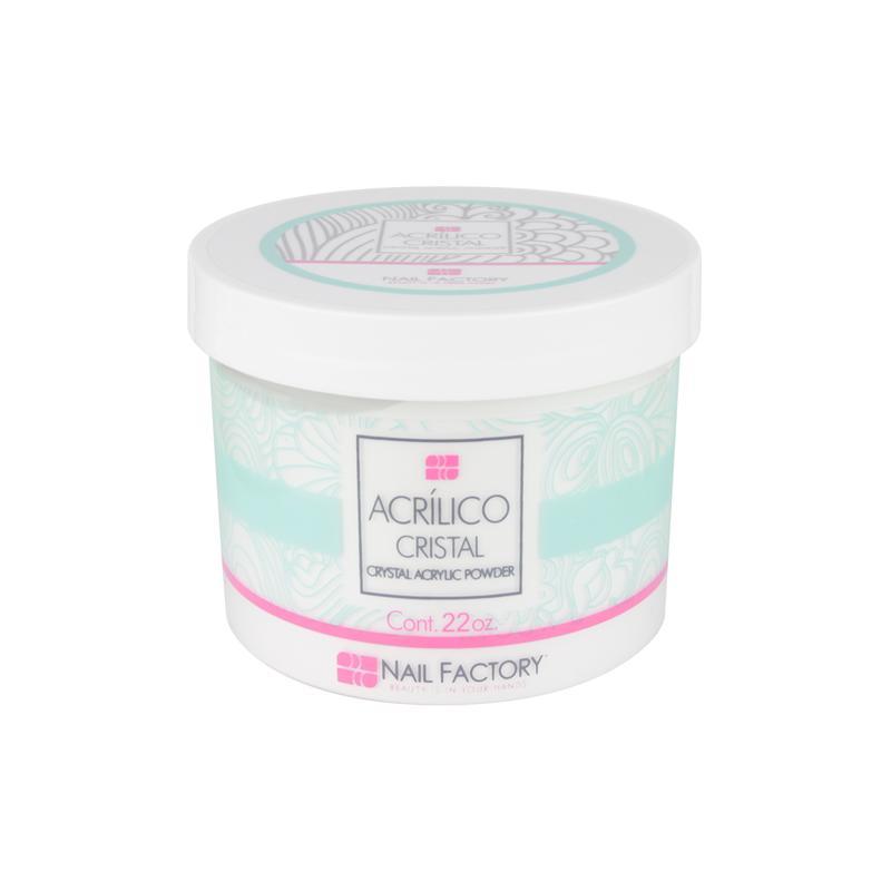 Acrílico Cristal Nail Factory | Polvo Acrílico para Construcción de Uñas| Cristal | 22 Oz