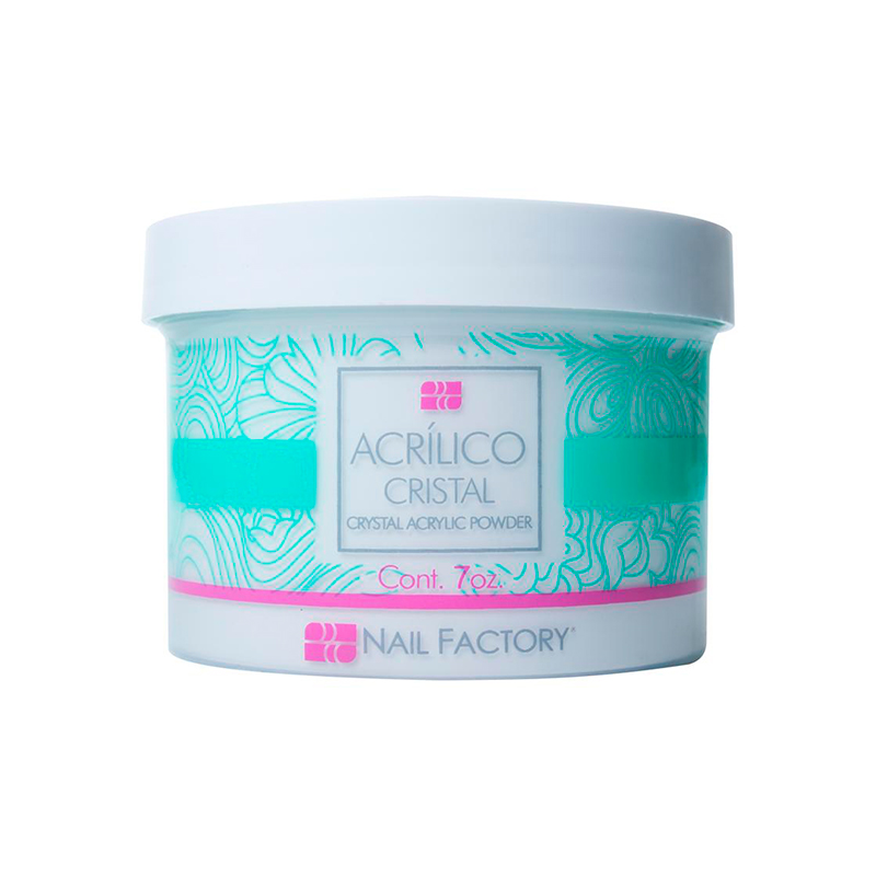 [NFACR7OZ0003] Acrílico Cristal Nail Factory | Polvo Acrílico para Construcción de Uñas| Cristal | 7 Oz