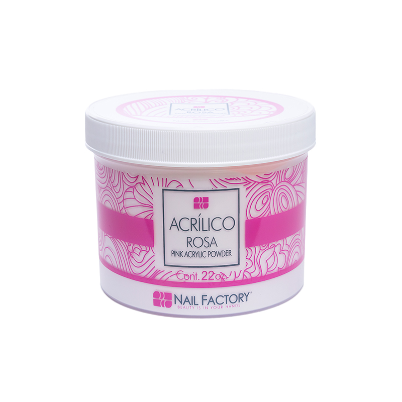 [NFACR22Z0008] Acrílico Pink Nail Factory | Polvo Acrílico para Construcción de Uñas| Rosa | 22 Oz