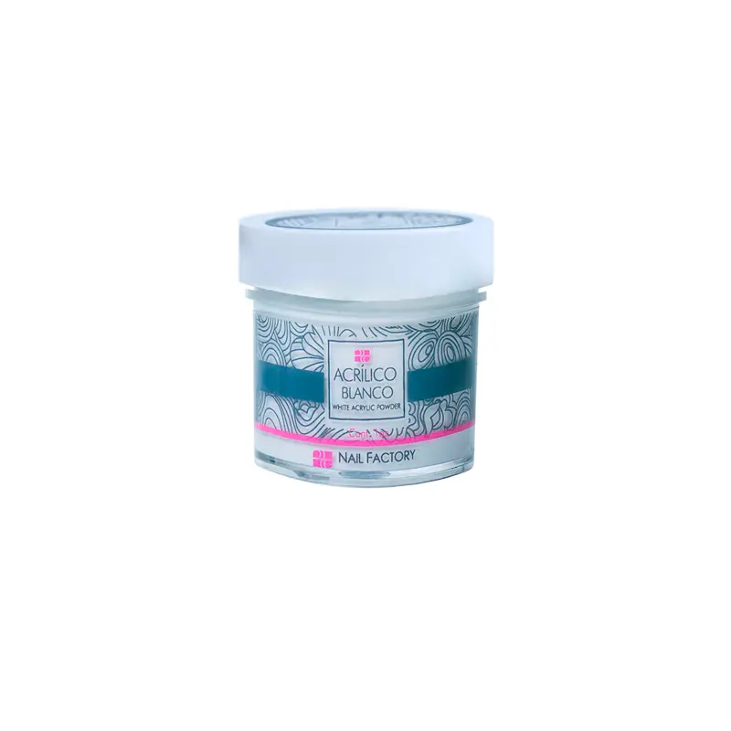 [NFACR1OZ0009] Acrílico White Nail Factory | Polvo Acrílico para Construcción de Uñas| Blanco | 1 Oz