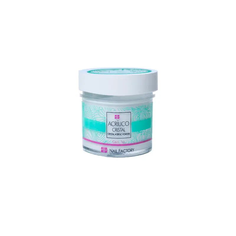 [NFACR1OZ0001] Acrílico Crystal Nail Factory | Polvo Acrílico para Construcción de Uñas| Cristal | 1 Oz