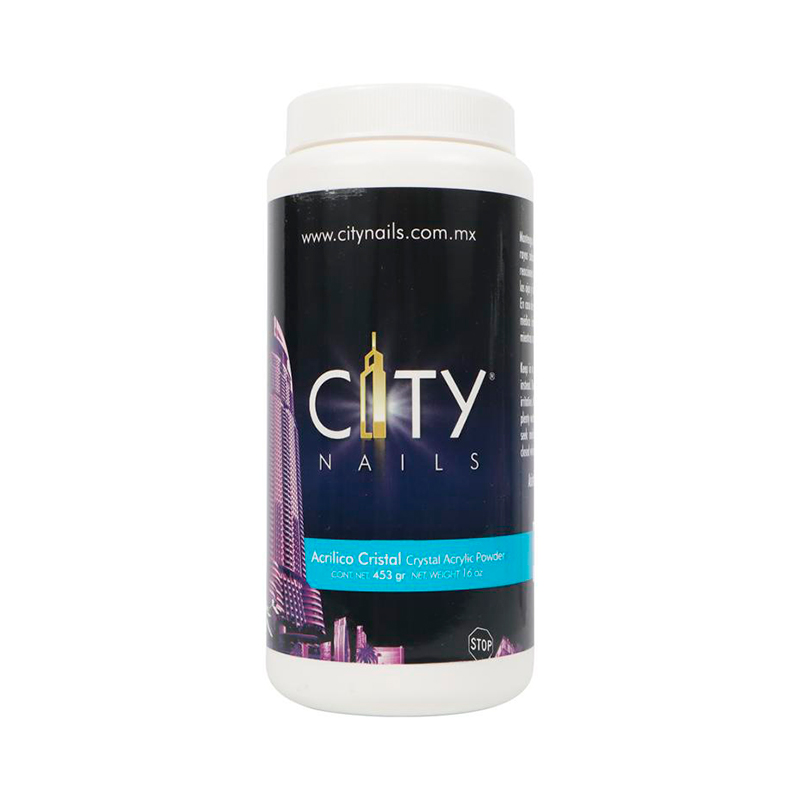 Acrílico Cristal City Nails | Polvo Acrílico para Uñas Cristal | 16 Oz