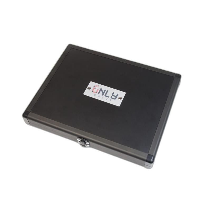 [MA090BL] Porta Pinceles Para Nail Art Portafolio Metálico Only Cases Color Negro