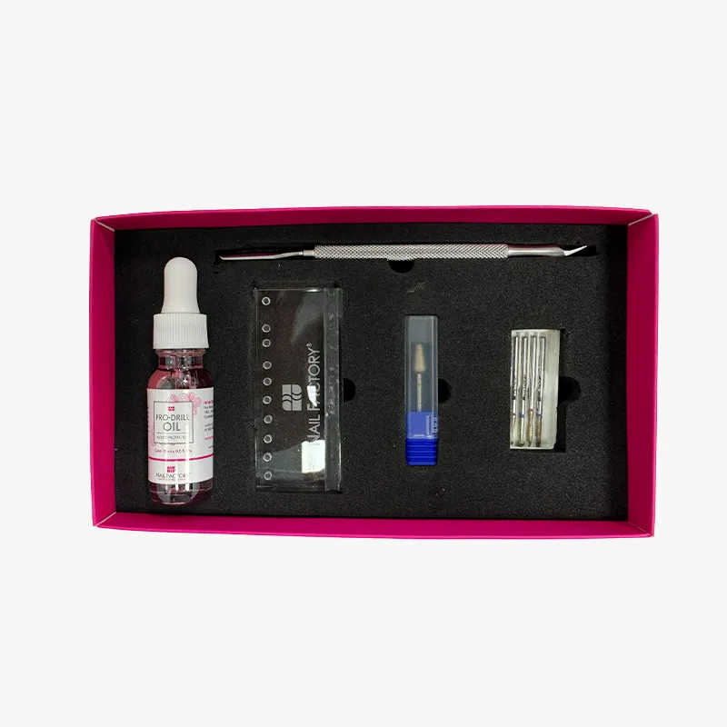 [NFHER1PZ0041] Kit Puntas Manicura Rusa Nail Factory | Set de Puntas para Manicura en Seco Dry Manicure | 9 pz