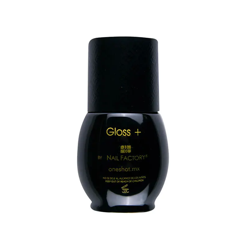 [LCGES05Z0132] Gloss+ One Shot | Gel Tipo Top Coat para Sellado y Finalizado de Aplicación en Gel Semipermanente de Retirado Soak Off | Brilloso | 0.5 Oz
