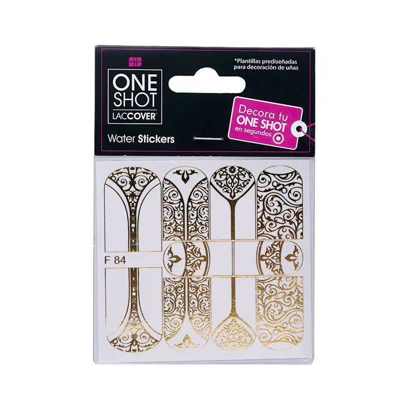 Stickers De Agua Para Uñas One Shot F 084 Gold