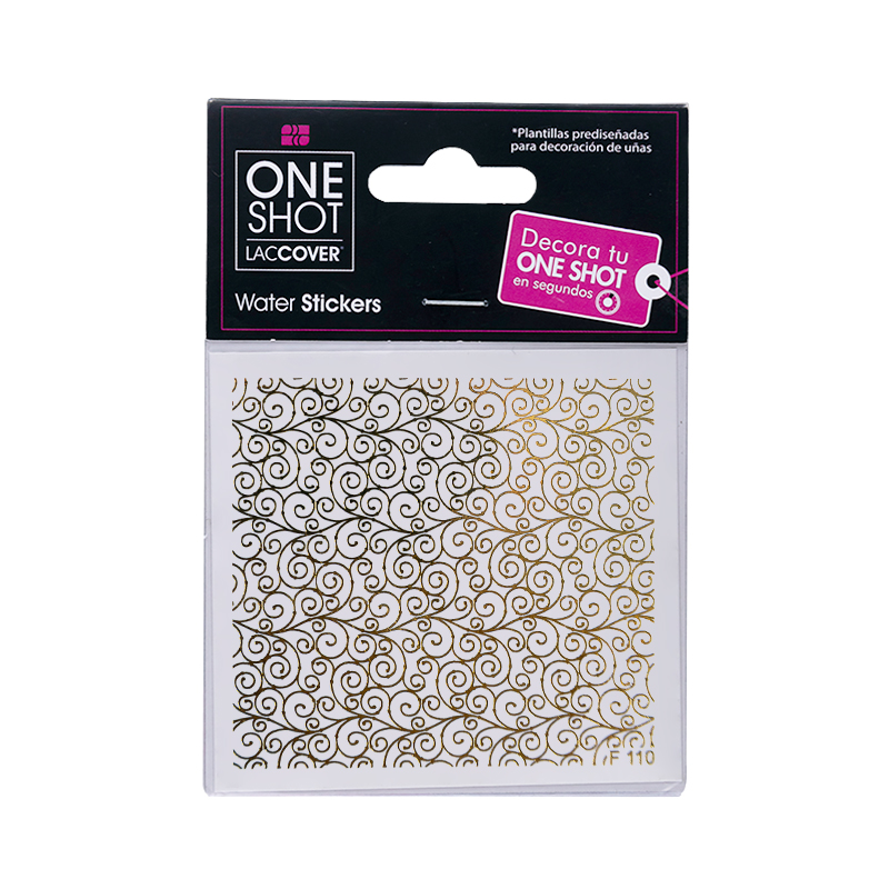 Stickers De Agua Para Uñas One Shot F 110 Gold