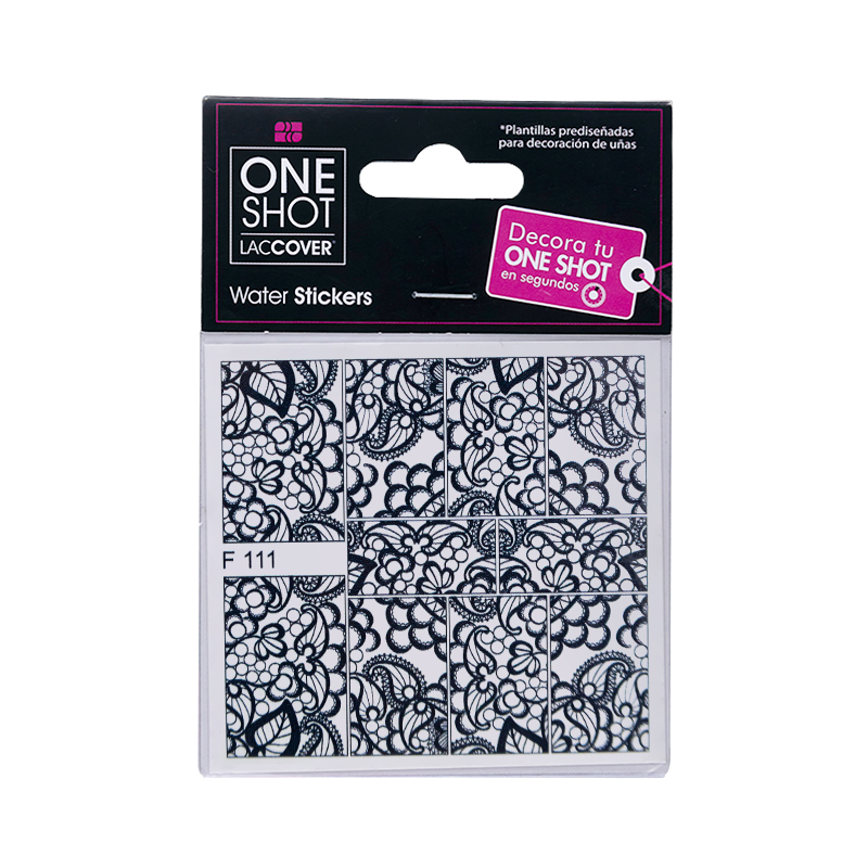 Stickers De Agua Para Uñas One Shot F 111 Black