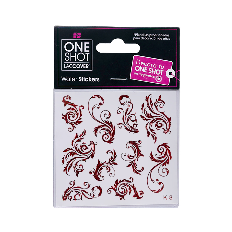 [LCDEC1PZ0090] Stickers De Agua Para Uñas One Shot K 08 Holo 01