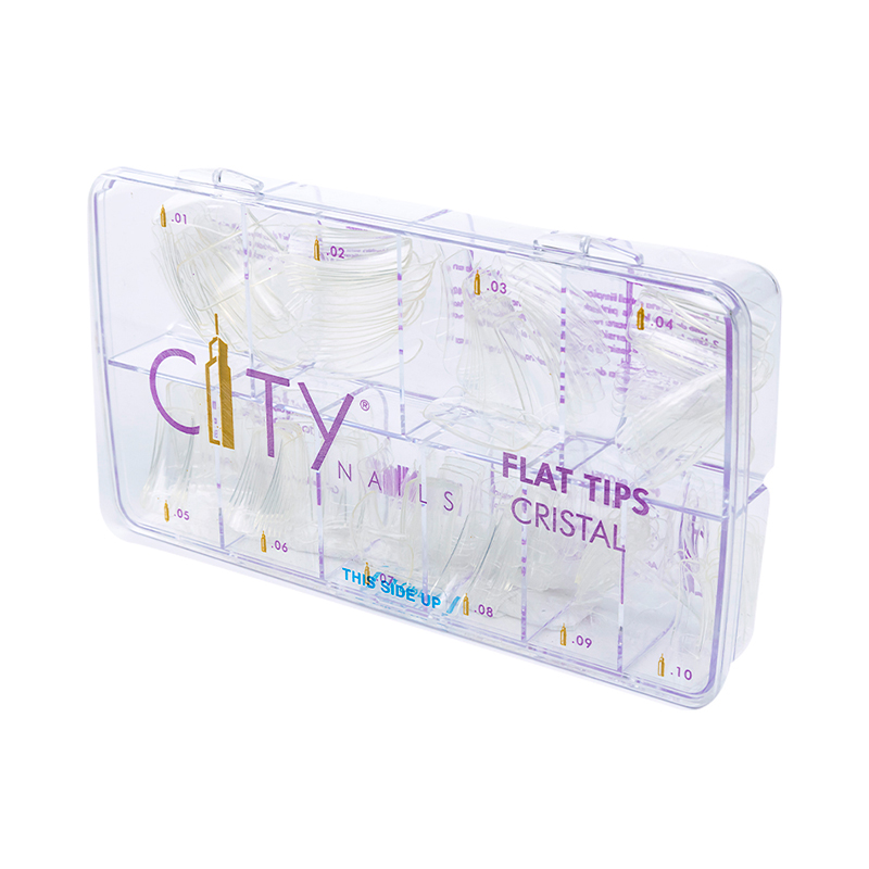 [CNTIP1PZ0002] Tips City Nails | Fabricados con Plástico ABS de Alta Calidad | Cristal | 200 pz